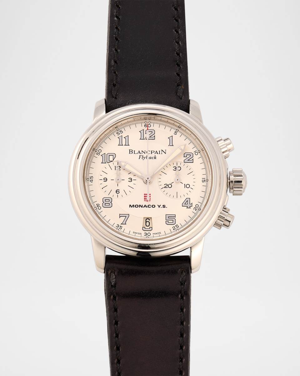 Blancpain Stainless Steel Leman Flyback Chronograph Monaco Edition 38mm Vintage 2000s Watch